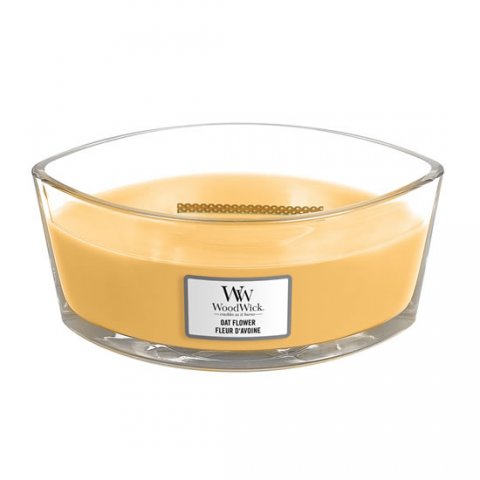 neuveden: WoodWick Oat Flower svíčka loď 453,6g