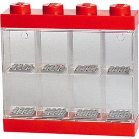 neuveden: Sběratelská skříňka LEGO na 8 minifigurek - červená