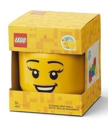 neuveden: LEGO® úložná hlava (velikost S) - šťastná dívka