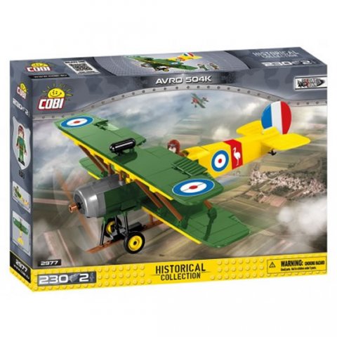 neuveden: Stavebnice COBI 2977 Great War Stíhací letoun AVRO 504 D7600/230 kostek+2 f