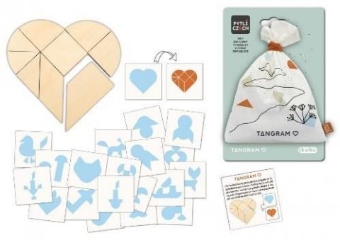 neuveden: Pytlíczech Tangram srdce - dřevěné hlavolamy do kapsy neuveden: Pytlíczech Tangram srdce - dřevěné hlavolamy do kapsy
