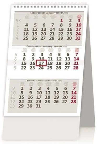 neuveden: Kalendář 2021 stolní: MINI tříměsíční kalendář/MINI trojmesačný kalendár, 1