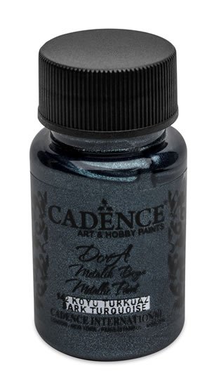 neuveden: Metalická akrylová barva Cadence Dora Metalic - tmavě tyrkysová / 50 ml neuveden: Metalická akrylová barva Cadence Dora Metalic - tmavě tyrkysová / 50 ml