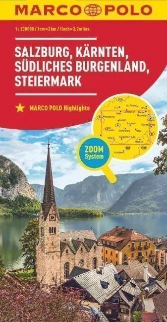 neuveden: Rakousko č. 2 - Salzburg, Korutany, Štýrsko 1:200 000 / regionální mapa