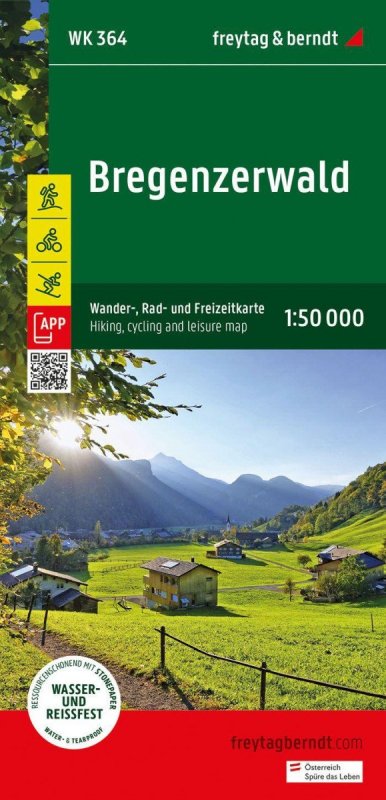 neuveden: Bregenzerwald 1:50 000 / turistická, cyklistická a rekreační mapa
