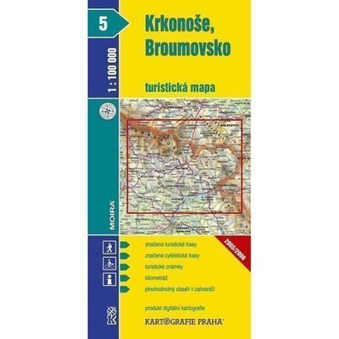 neuveden: 1:100T ( 5)-Krkonoše, Broumovsko (turistická mapa)