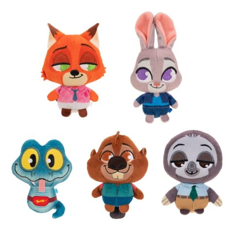 neuveden: Zootropolis Plyšák 8 cm (5-Pack)