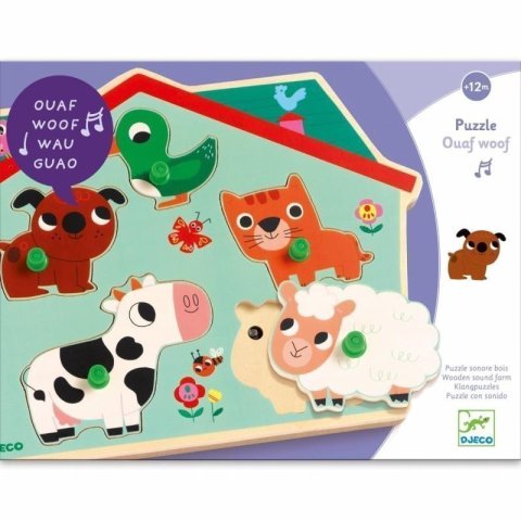 neuveden: DJECO Vkládací puzzle Domací zvířátka