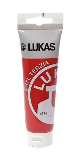 neuveden: LUKAS akrylová barva TERZIA - Cadmium red deep 125 ml