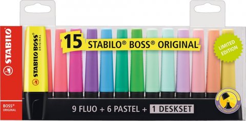 neuveden: Zvýrazňovač STABILO BOSS ORIGINAL sada 15 ks deskset