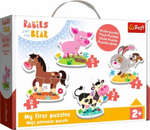 neuveden: Trefl Puzzle Baby Na farmě 4v1 (2,3,4,5 dílků)