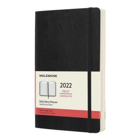 neuveden: Moleskine Diář 2022 černý L, denní, měkký