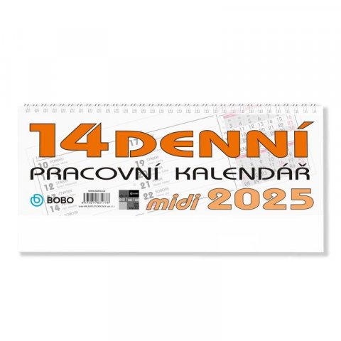 neuveden: BOBO Stolní pracovní kalendář MIDI 14denní 2025 neuveden: BOBO Stolní pracovní kalendář MIDI 14denní 2025