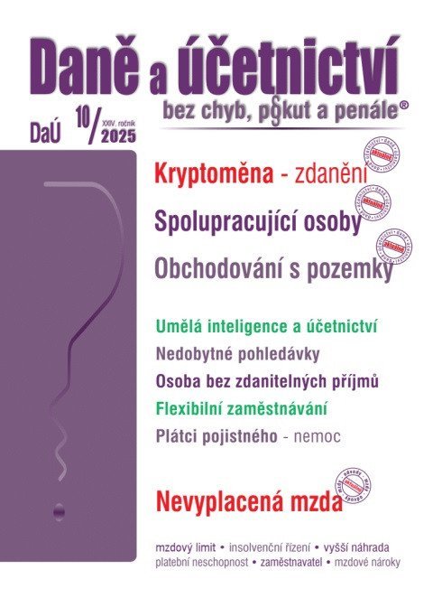 neuveden: DaÚ 10/2025 Kryptoměna – zdanění