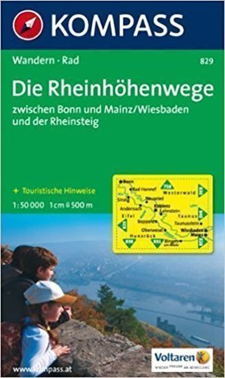 neuveden: Die Rheinhöhenwege 829 / 1:50T KOM