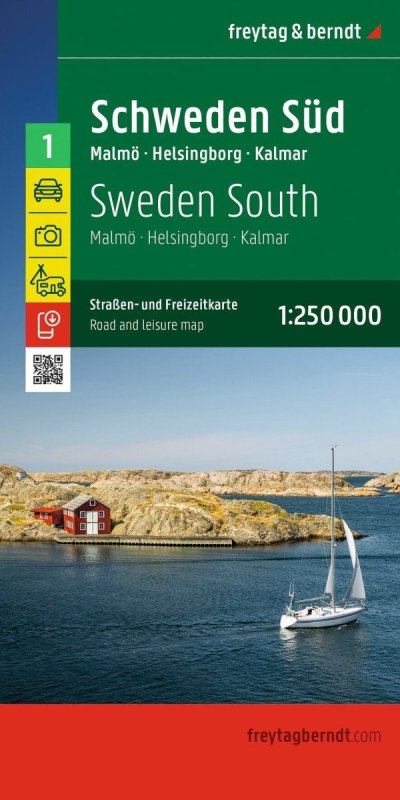 : Švédsko - jih 1:250 000 / silniční mapa