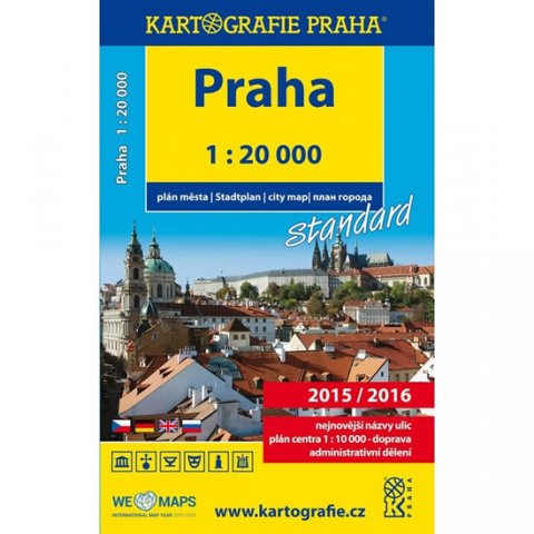 neuveden: Praha - 1:20 000 plán města standard
