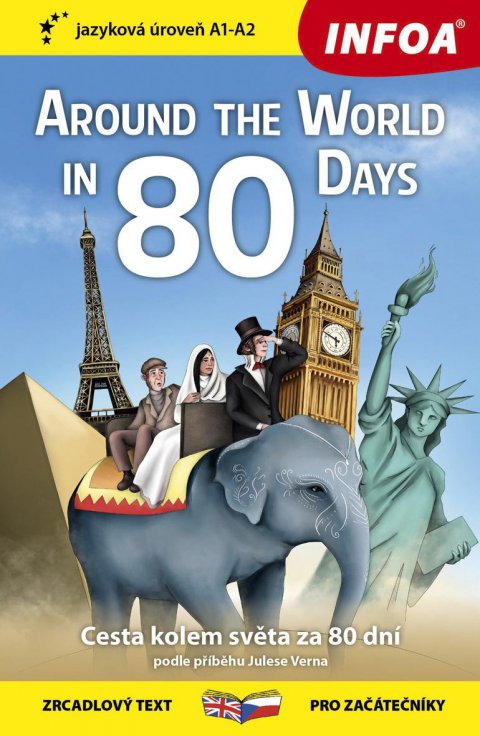 Verne Jules: Cesta kolem světa za 80 dní / Around The World in 80 Days - Zrcadlová četba