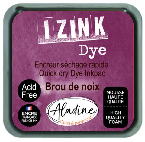 neuveden: Razítkovací polštářek IZINK DYE rychleschnoucí - kaštanově hnědý