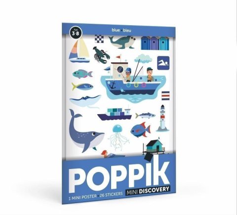 neuveden: Poppik Malý samolepkový plakát - Modrá