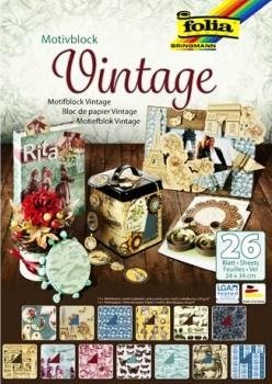 neuveden: Folia Blok Designových papírů s motivem - Vintage 26 listů neuveden: Folia Blok Designových papírů s motivem - Vintage 26 listů