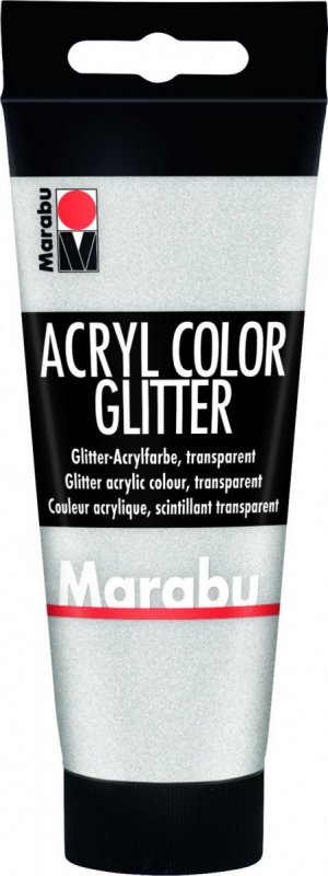 neuveden: Marabu Acryl Color akrylová barva - stříbrná glitr 100 ml