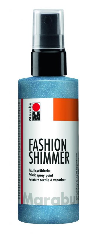 neuveden: Marabu Fashion Shimmer na tmavý textil třpytivý - nebesky modrý 100 ml