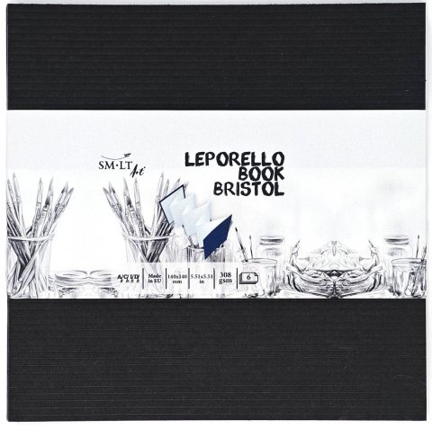 -: SMLT Art Leporello Bristol 140x140mm - 6 listů