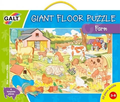 neuveden: Velké podlahové puzzle - Na farmě