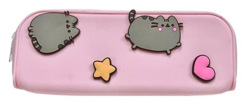 : Silikonový penál Pusheen - Hvězdička a srdíčko