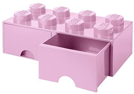 neuveden: Úložný box LEGO s šuplíky 8 - světle růžový