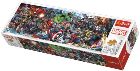 neuveden: Trefl Puzzle Svět Marvelu / 1000 dílků, Panoramatické neuveden: Trefl Puzzle Svět Marvelu / 1000 dílků, Panoramatické