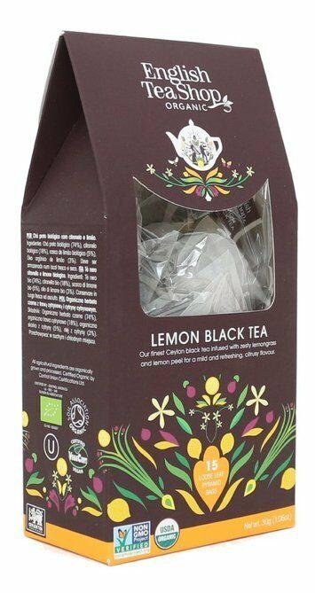 neuveden: English Tea Shop Čaj Citron černý čaj bio, 15 pyramidek neuveden: English Tea Shop Čaj Citron černý čaj bio, 15 pyramidek