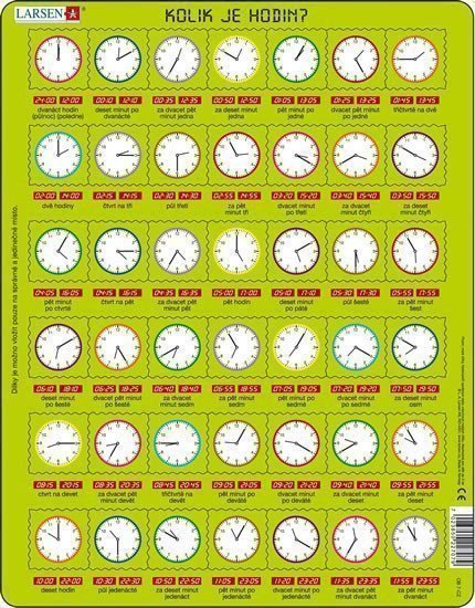 neuveden: Puzzle MAXI - Kolik je hodin/42 dílků
