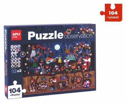 : Edukační puzzle Les 104 dílků