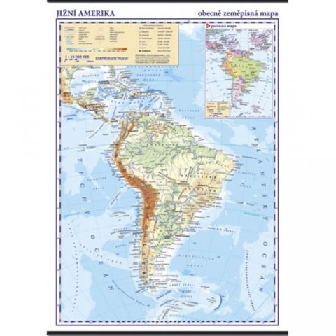 neuveden: Jižní Amerika - obecně zeměpisná mapa 1:10 mil. neuveden: Jižní Amerika - obecně zeměpisná mapa 1:10 mil.