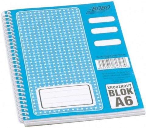 neuveden: Blok s boční vazbou A6, čistý, 50 listů