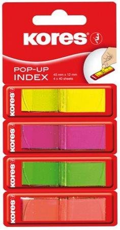 neuveden: Samolepící neonové záložky Pop-up 45x12 mm / 4 barvy / 160 záložek - 40 lís neuveden: Samolepící neonové záložky Pop-up 45x12 mm / 4 barvy / 160 záložek - 40 lís