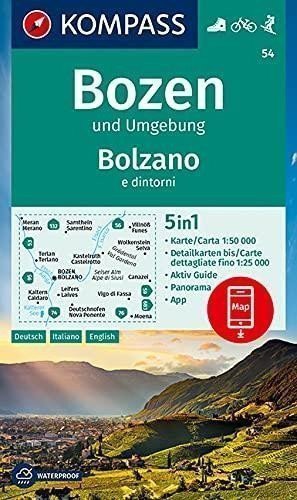 neuveden: Bozen und Umgebung, Bolzano e dintorni 1:50 000 / turistická mapa KOMPASS 5