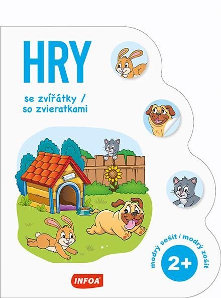 neuveden: Hry se zvířátky / so zviertatkami 2+ - modrý sešit / modrý zošit (CZ/SK vyd
