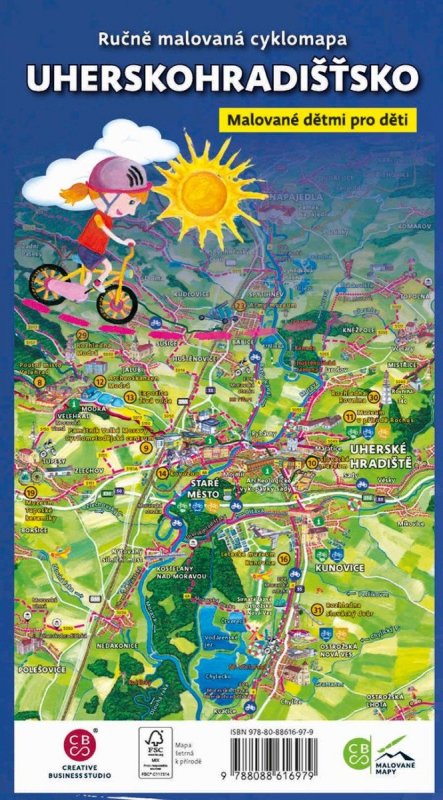neuveden: Uherskohradišťsko dětem - Ručně malovaná cyklomapa