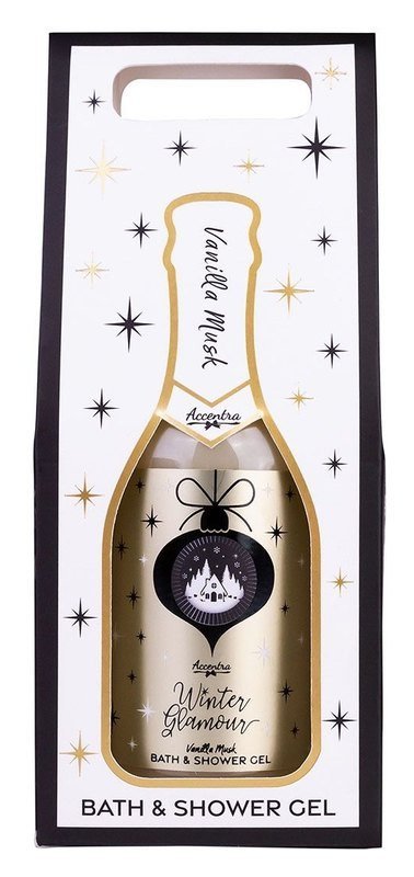 : Sprchový gel Winter Glamour Vanilka a pižmo 180ml – lahev ve tvaru sektu