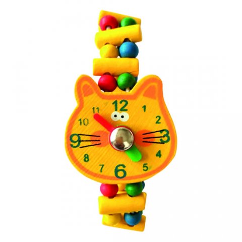 neuveden: Dřevěné hodinky: Kočka