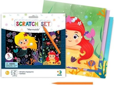 neuveden: Škrabací obrázky Mořské panny 20 x 20 cm