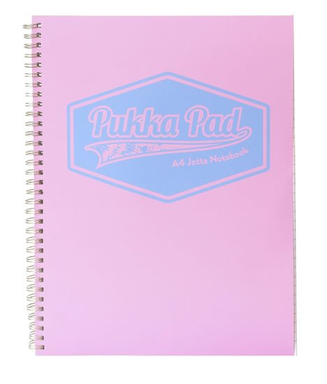 neuveden: Pukka Pad Spirálový blok Pastel, A4, papír 80g, 100 listů, růžový