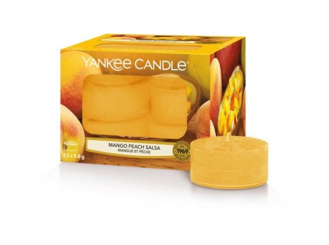 neuveden: YANKEE CANDLE Mango Peach Salsa svíčka 9,8g čajová 12ks