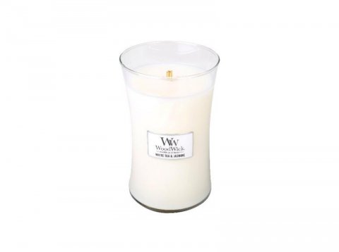 neuveden: WoodWick White Tea & Jasmine svíčka váza 609g