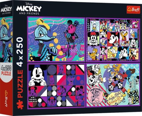 neuveden: Puzzle Příhody Mickeyho Mouse a přátel/4x250 dílků