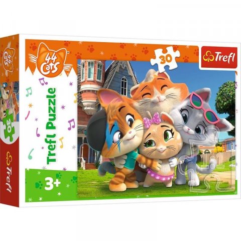 neuveden: Trefl Puzzle 44 koček: Přátelství 30 dílků