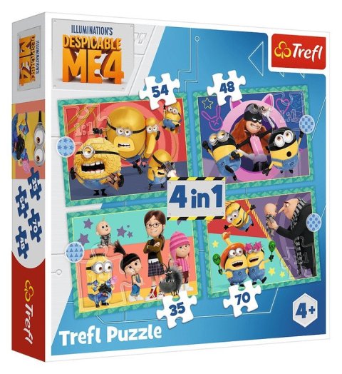 neuveden: Puzzle Já, padouch 4: Šílení Mimoni 4v1 (35, 48, 54, 70 dílků)